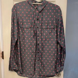 Size medium, brand Express, portifino collared button up shirt